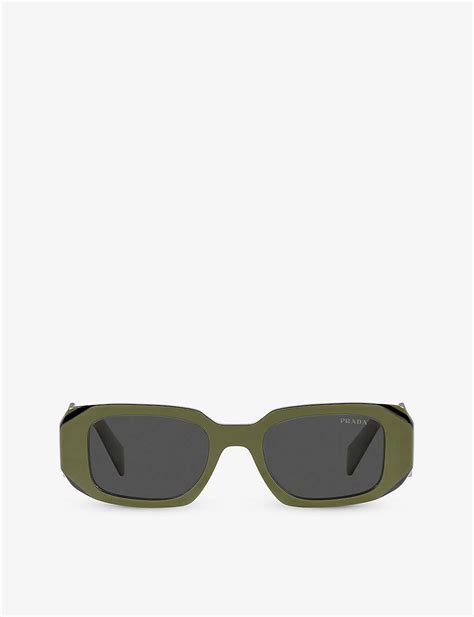 prada pr 17ws rectangular-frame acetate sunglasses|Prada PR 17WS Sunglasses .